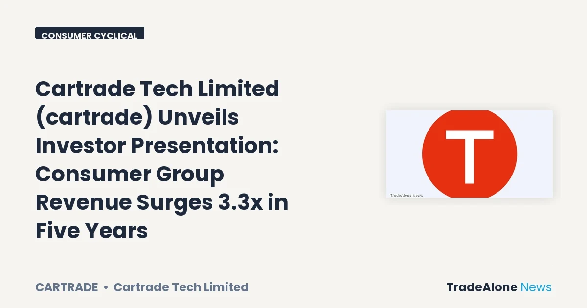 Cartrade Tech Limited Cartrade Investor Presentation October 2026