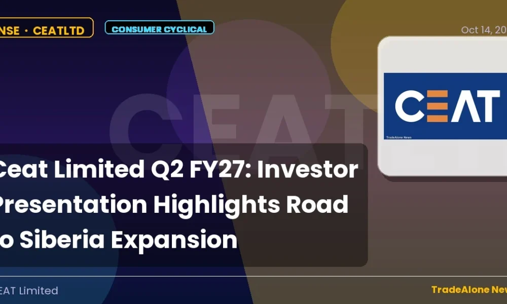 Ceat Limited Ceatltd Q2 FY27 Investor Presentation