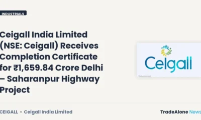 Ceigall India Limited NSE Ceigall Completion Certificate