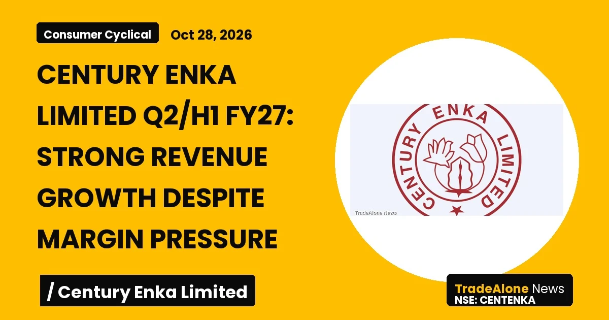 Century Enka Limited Centenka Q2 FY27 Results