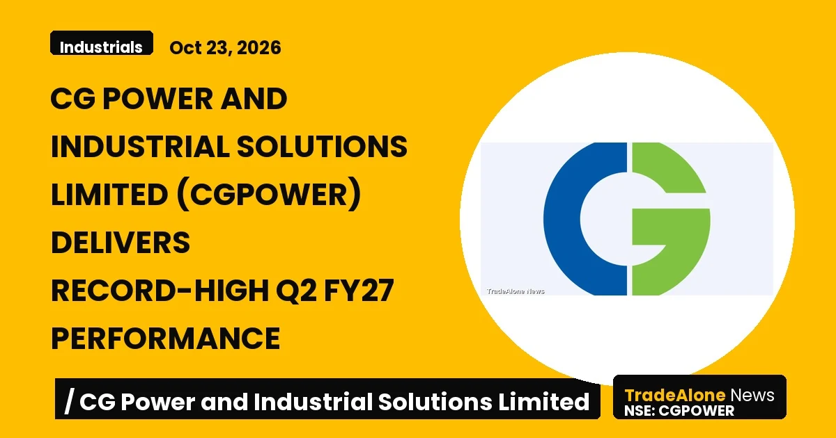 Cg Power and Industrial Solutions Limited Cgpower Q2 FY27 Results