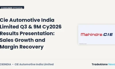 Cie Automotive India Limited Cieindia Q3 FY26 Results