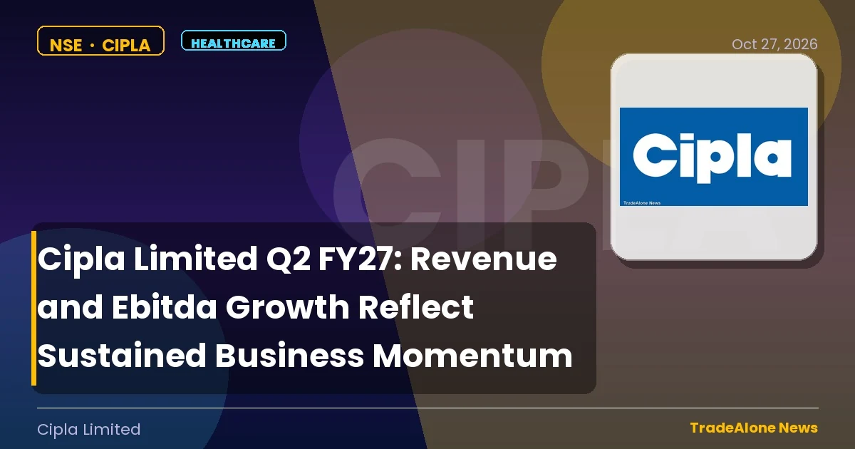 Cipla Limited Q2 FY27 Results