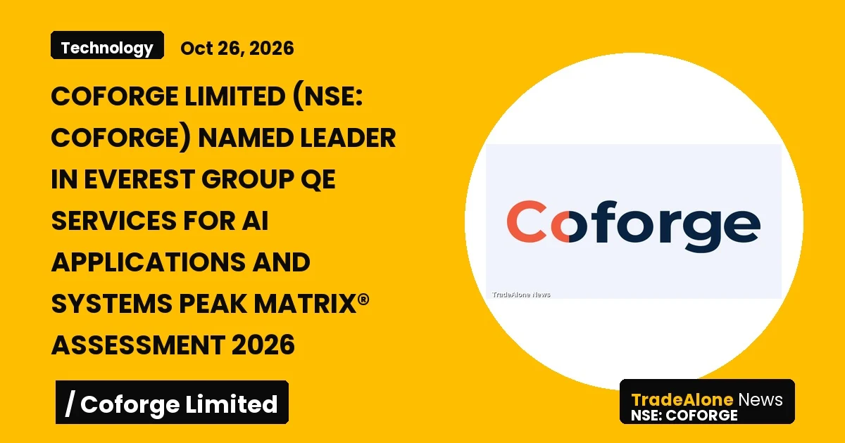 Coforge Limited NSE Coforge Leader Everest Group PEAK Matrix 2026