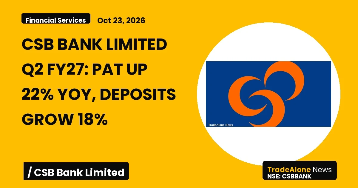 Csb Bank Limited Q2 FY27 Results
