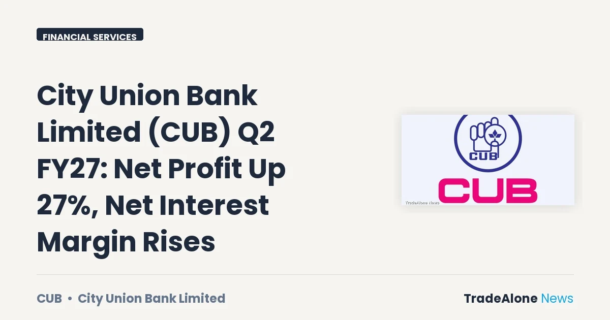 City Union Bank Limited Q2 FY27 Results