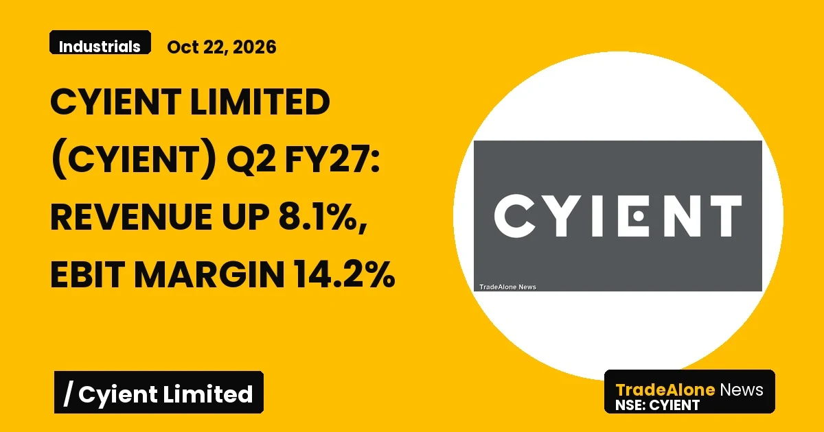 Cyient Limited Cyient Q2 FY27 Results