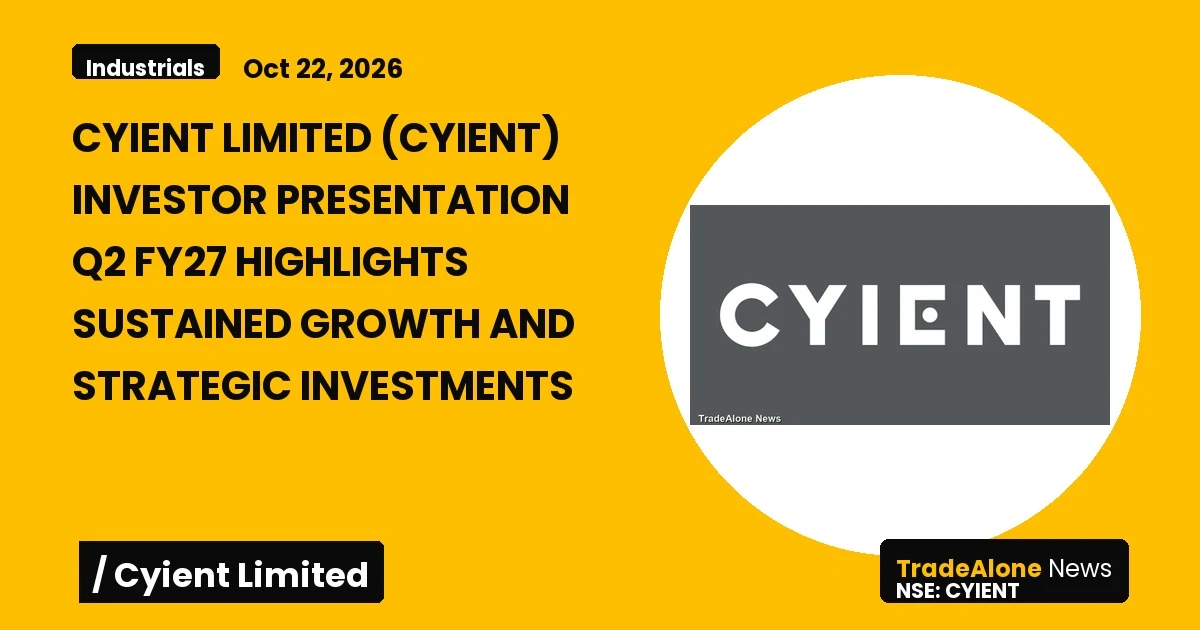 Cyient Limited Cyient Q2 FY27 Investor Presentation