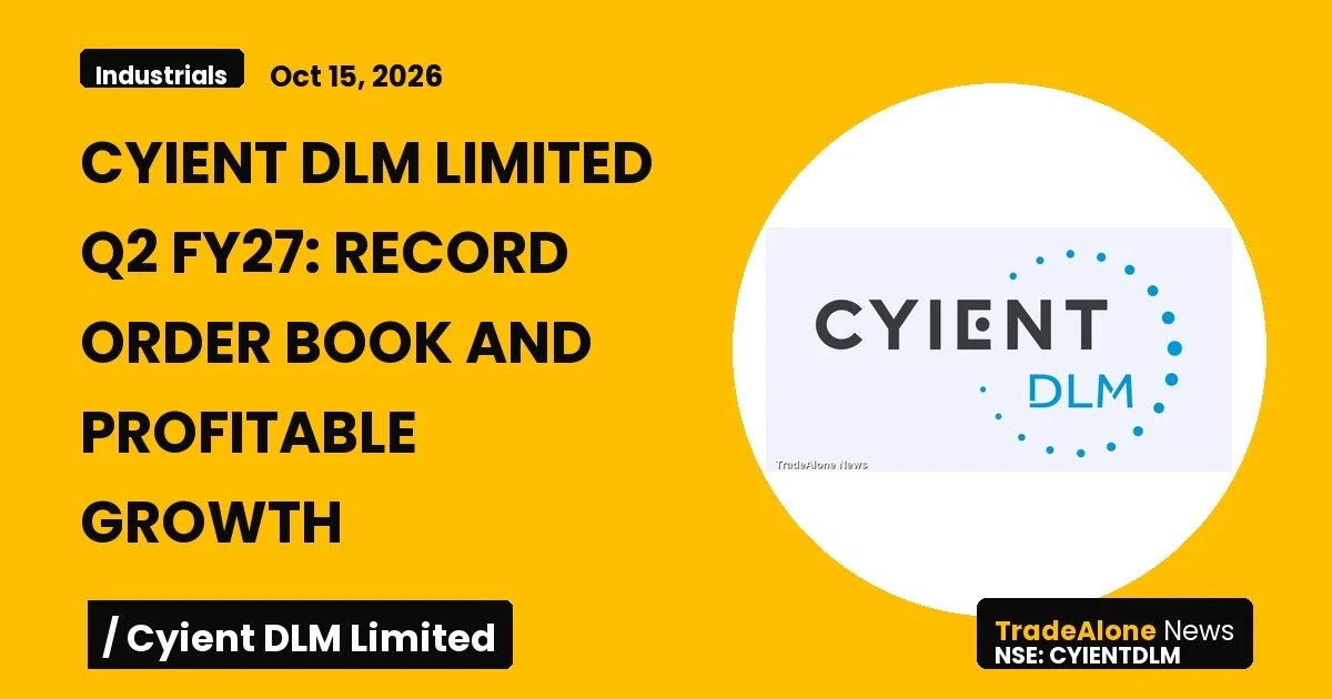 Cyient DLM Limited Cyientdlm Q2 FY27 Results
