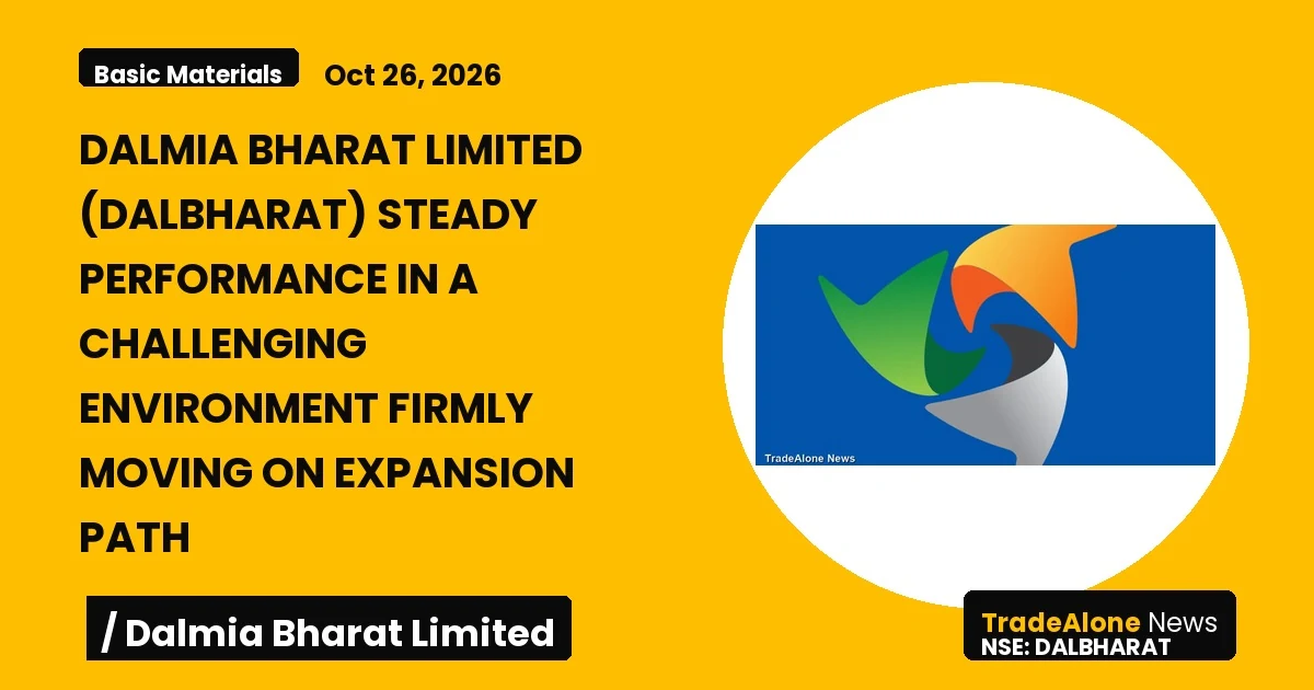 Dalmia Bharat Limited Dalbharat Q2 FY27 Results