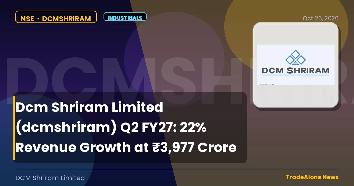 Dcm Shriram Limited Dcmshriram Q2 FY27 Results