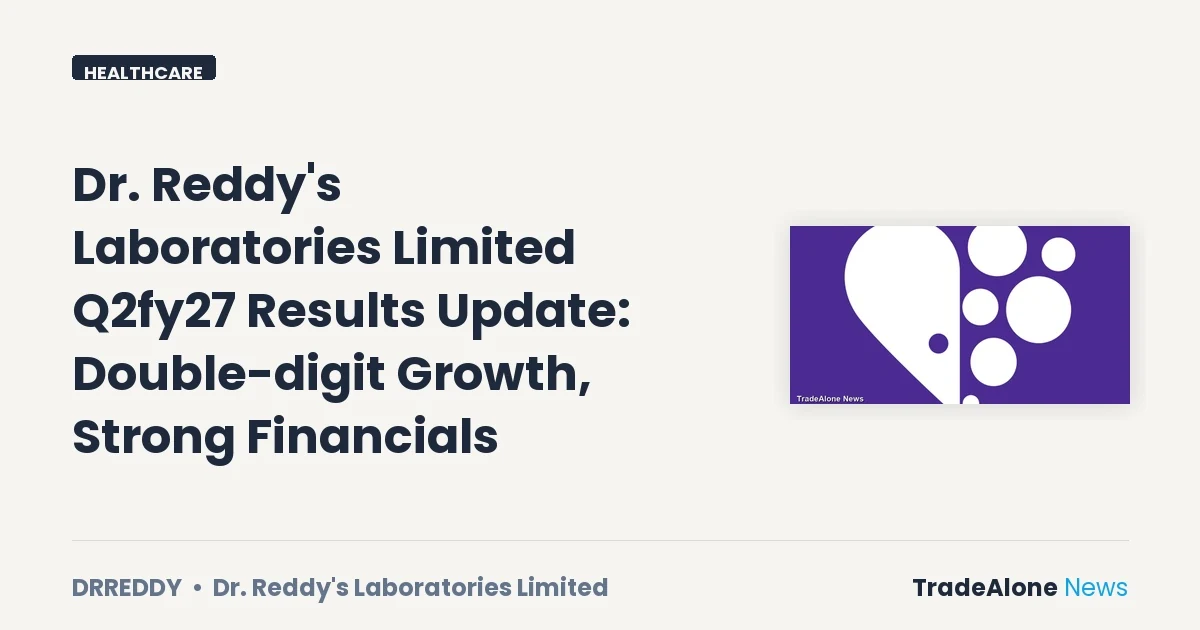 Dr. Reddy's Laboratories Limited Drreddy Q2fy27 Results