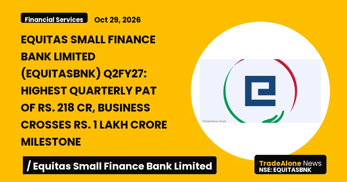 Equitas Small Finance Bank Limited Equitasbnk Q2fy27 Results