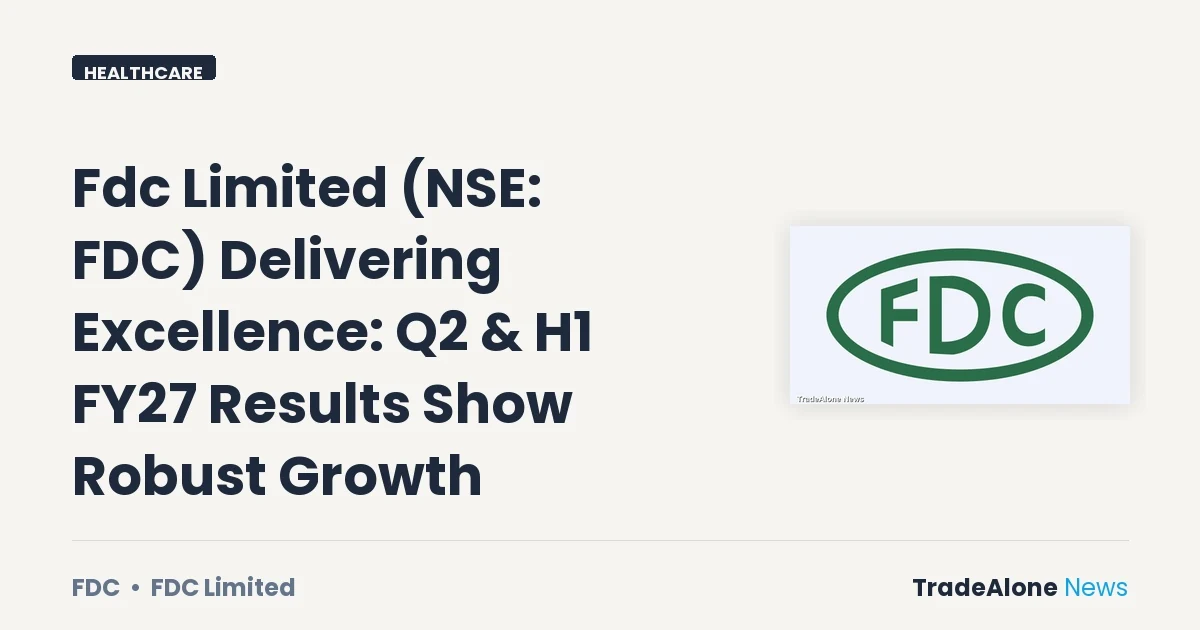 Fdc Limited NSE FDC Q2 FY27 Results