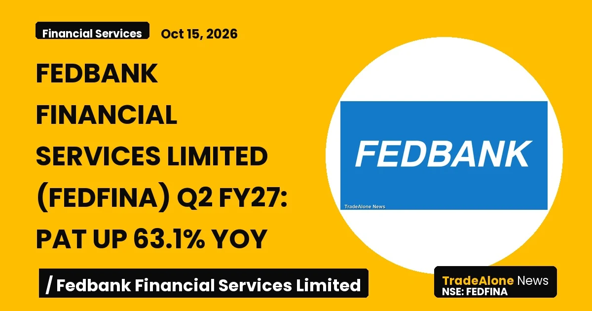 Fedbank Financial Services Limited Fedfina Q2 FY27 Results