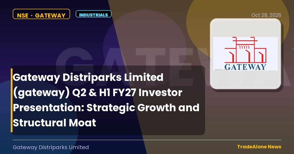 Gateway Distriparks Limited Gateway Q2 FY27 Investor Presentation