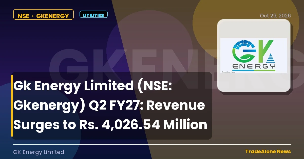 Gk Energy Limited NSE Gkenergy Q2 FY27 Revenue
