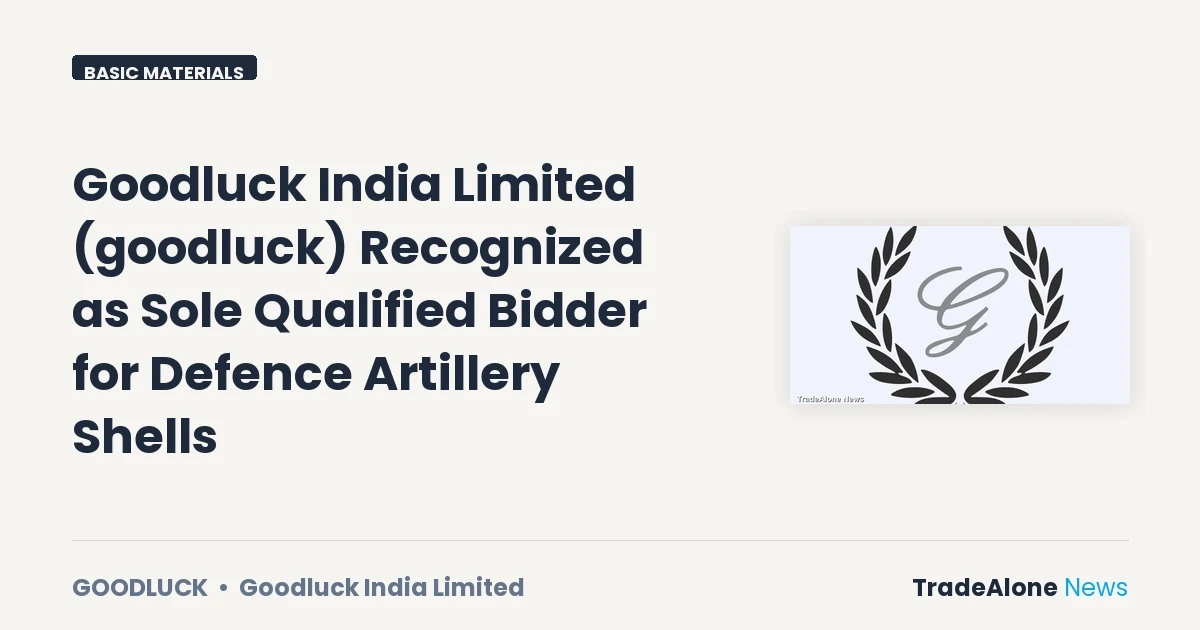 Goodluck India Limited Goodluck Defence Bidder October 2026