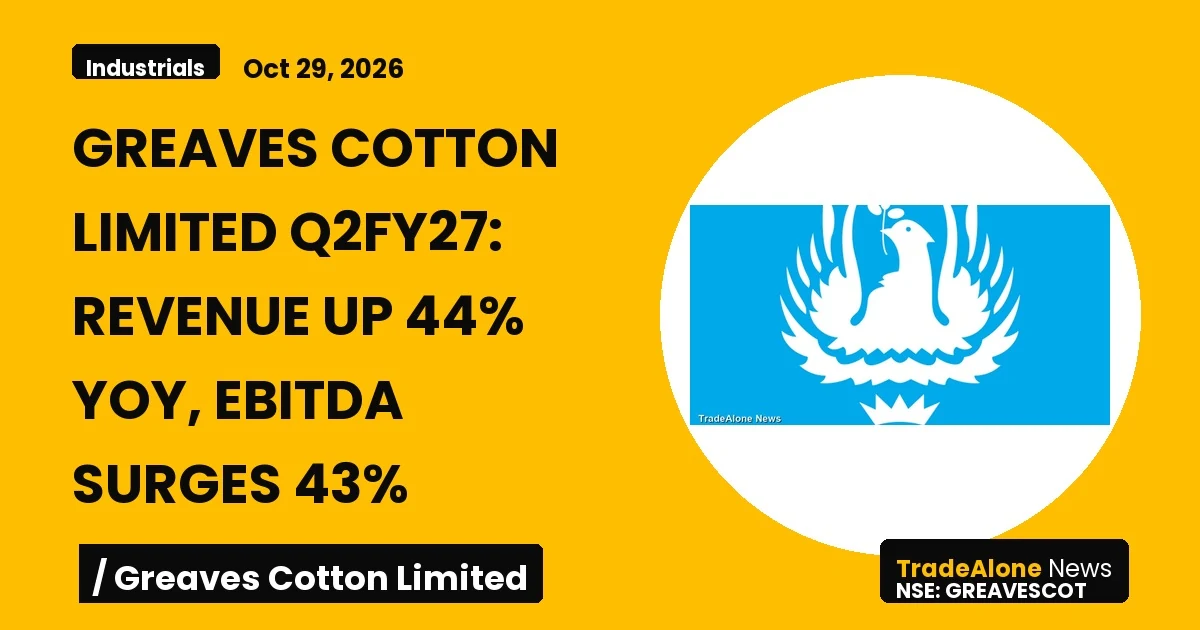Greaves Cotton Limited Q2 FY27 Results