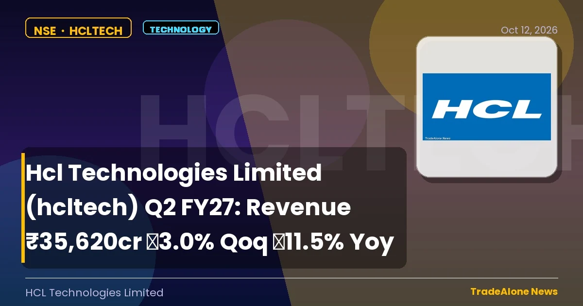 Hcl Technologies Limited Hcltech Q2 FY27 Results