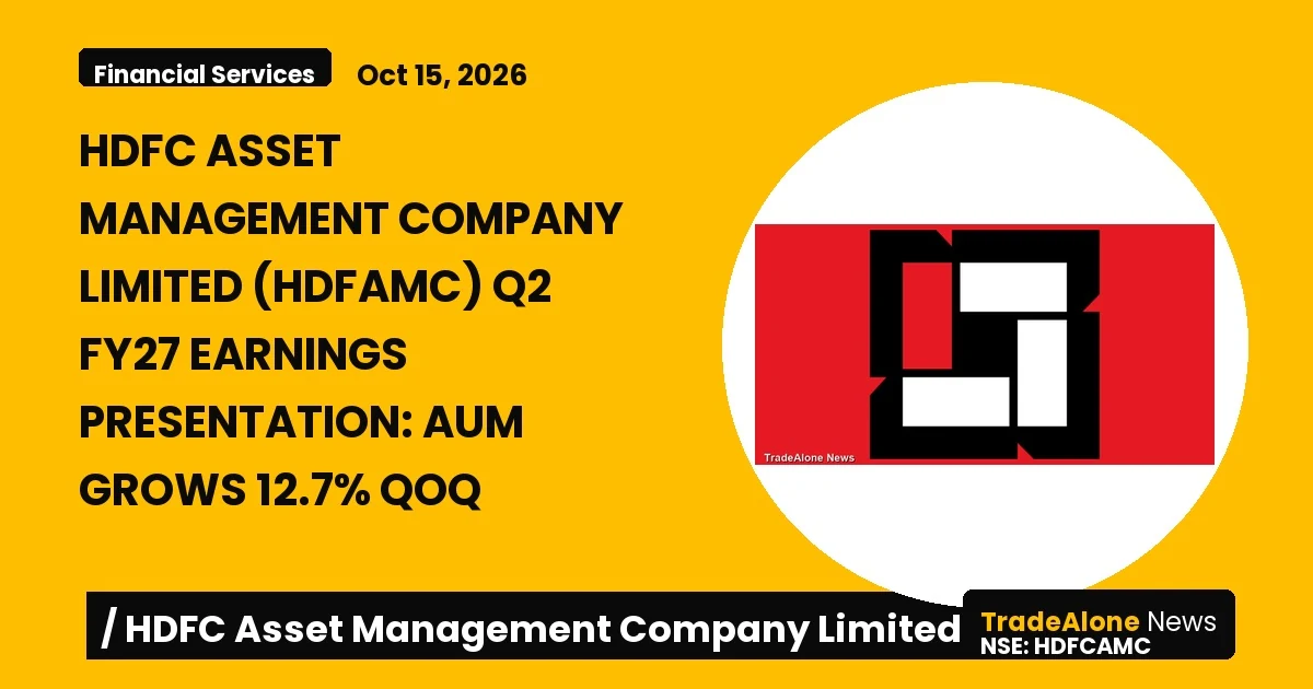 Hdfc Asset Management Company Limited Hdfcamc Q2 FY27 Earnings
