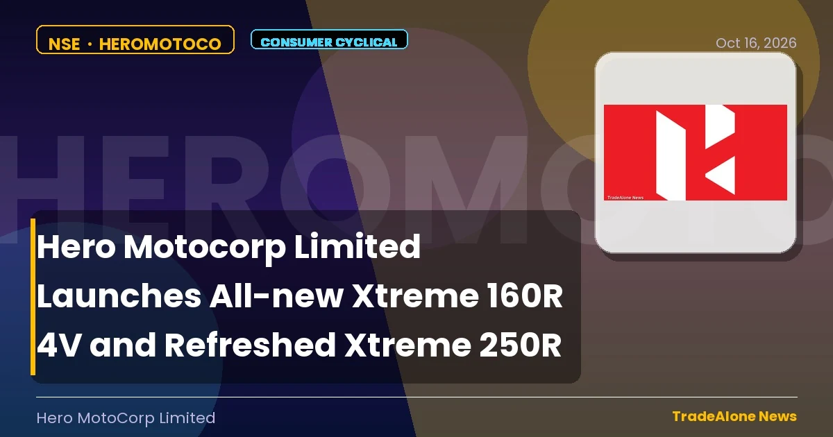 Hero Motocorp Limited Heromotoco October 2026 Launches