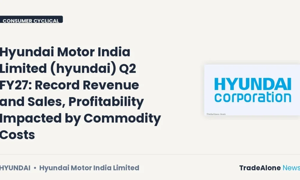Hyundai Motor India Limited Hyundai Q2 FY27 Results