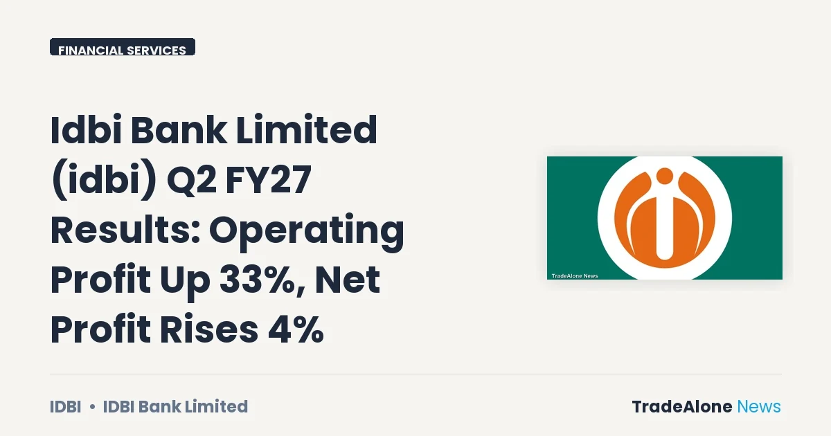 Idbi Bank Limited IDBI Q2 FY27 Results
