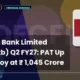 Idfc First Bank Limited Idfcfirstb Q2 FY27 Results