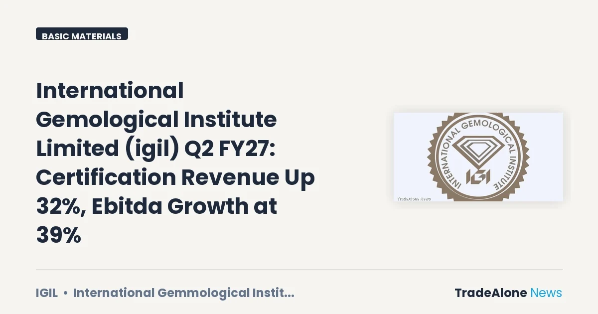 International Gemological Institute Limited IGIL Q2 FY27 Results