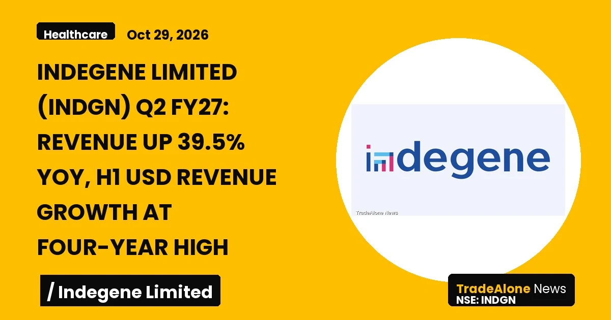Indegene Limited INDGN Q2 FY27 Results
