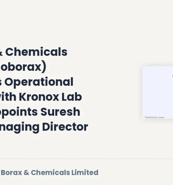 Indo Borax & Chemicals Limited Indoborax Appoints Suresh Kalra
