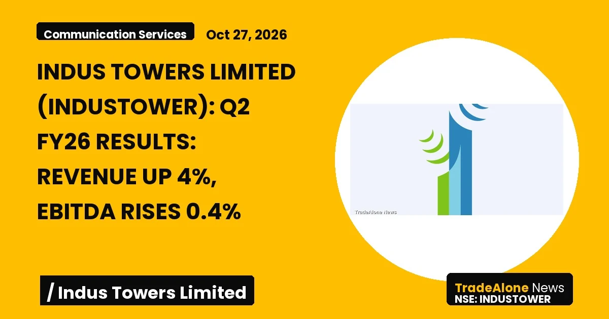 Indus Towers Limited Industower Q2 FY26 Results