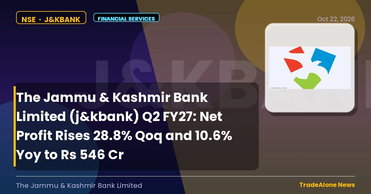 The Jammu & Kashmir Bank Limited J&kbank Q2 FY27 Net Profit