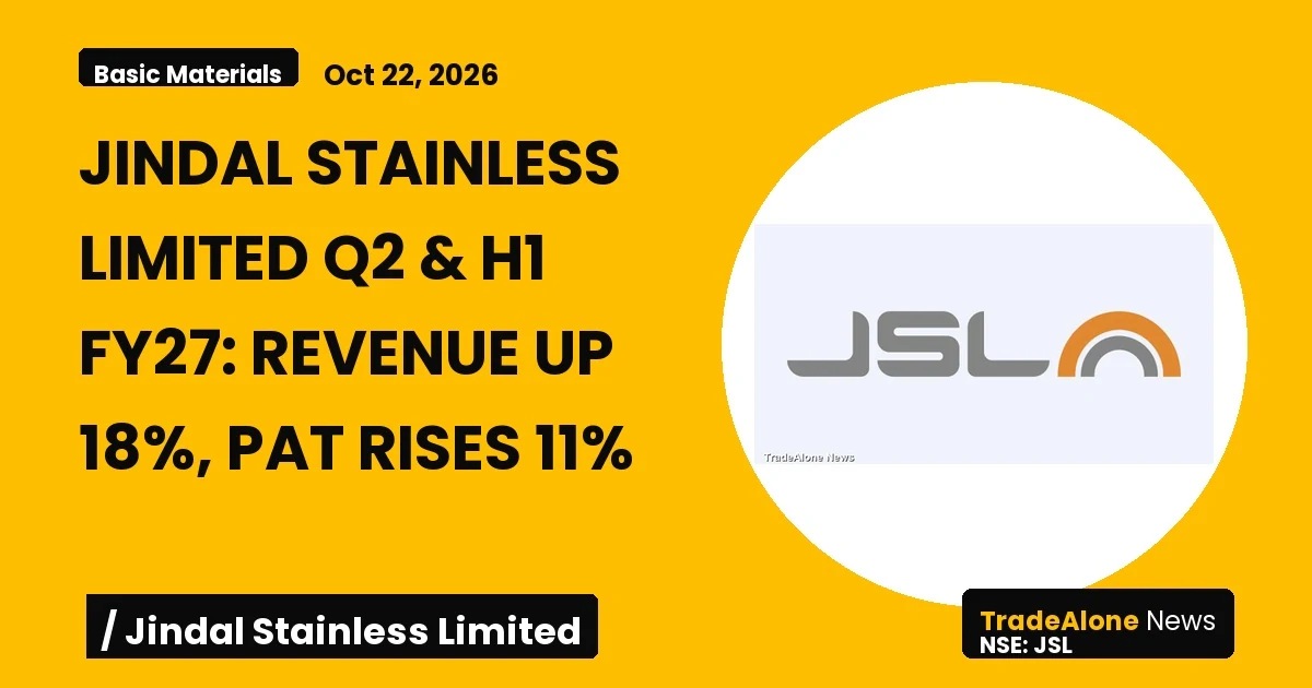Jindal Stainless Limited JSL Q2 FY27 Results