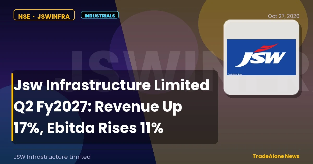 Jsw Infrastructure Limited Jswinfra Q2 Fy2027 Results