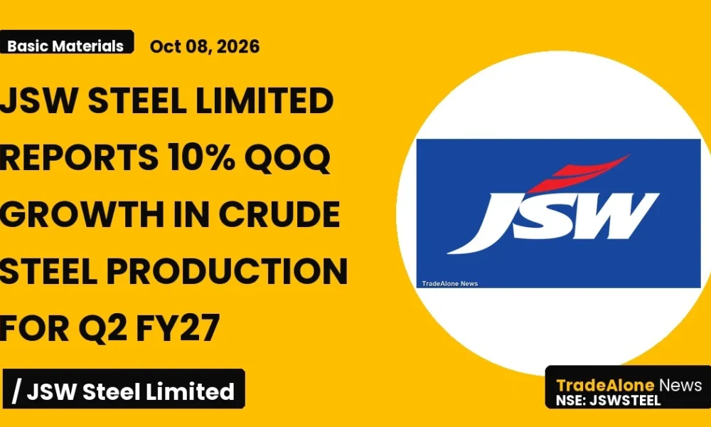 Jsw Steel Limited Jswsteel Q2 FY27 Crude Steel Production