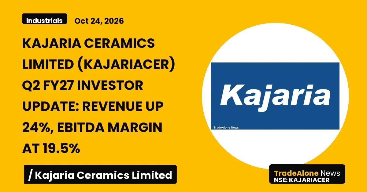 Kajaria Ceramics Limited Q2 FY27 Results