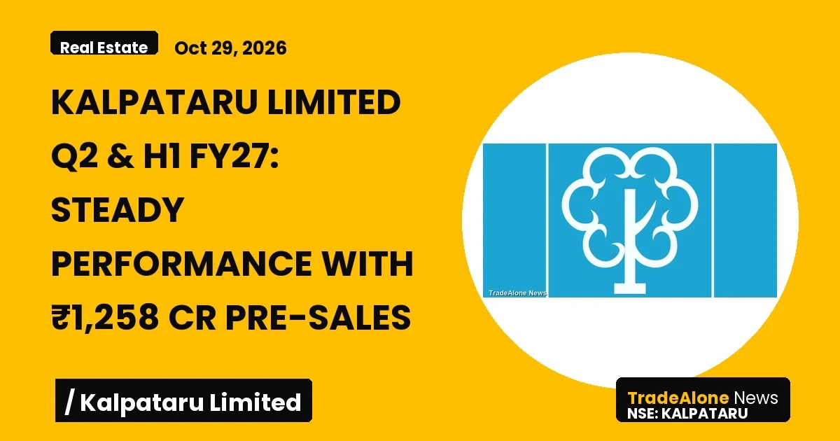 Kalpataru Limited NSE Kalpataru Q2 FY27 Results