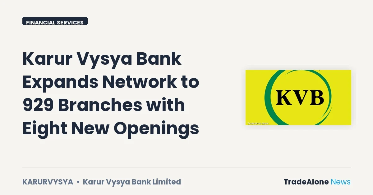 Karur Vysya Bank Karurvysya October Expansion