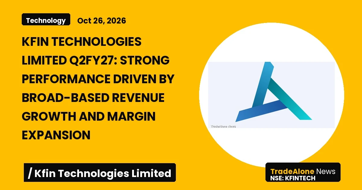 Kfin Technologies Limited Q2fy27 Results