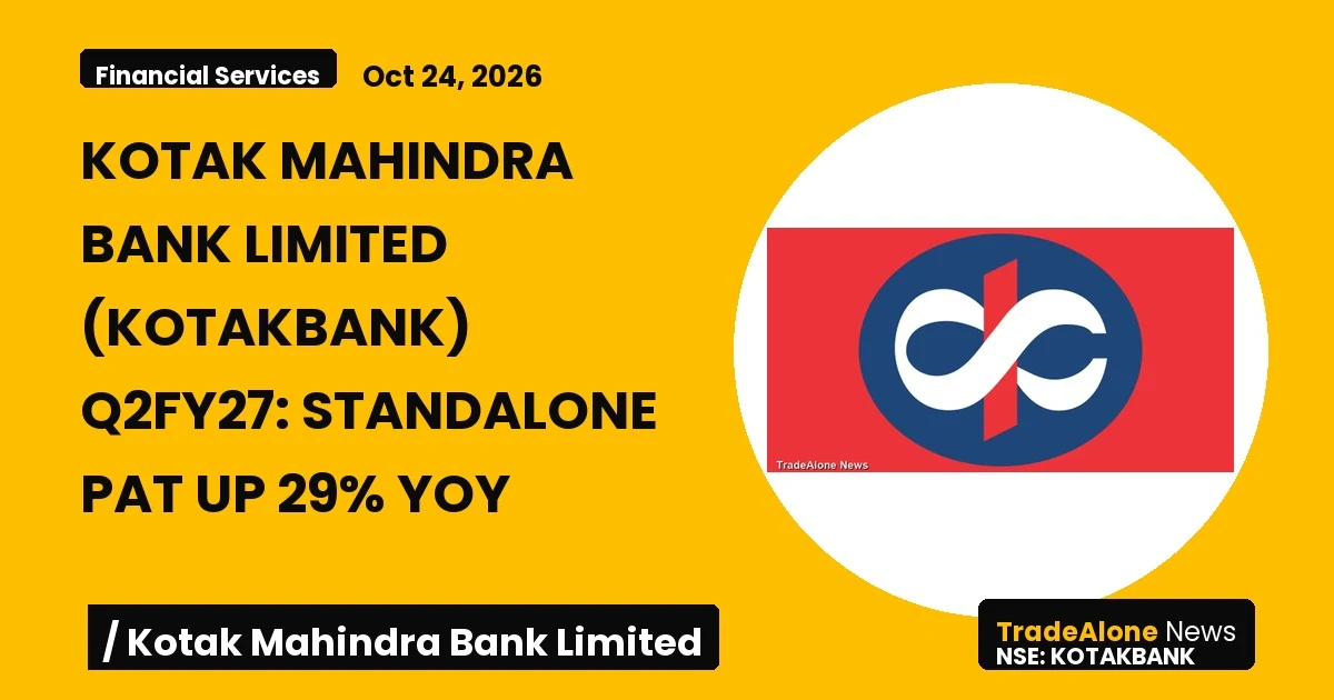 Kotak Mahindra Bank Limited Q2fy27 Results