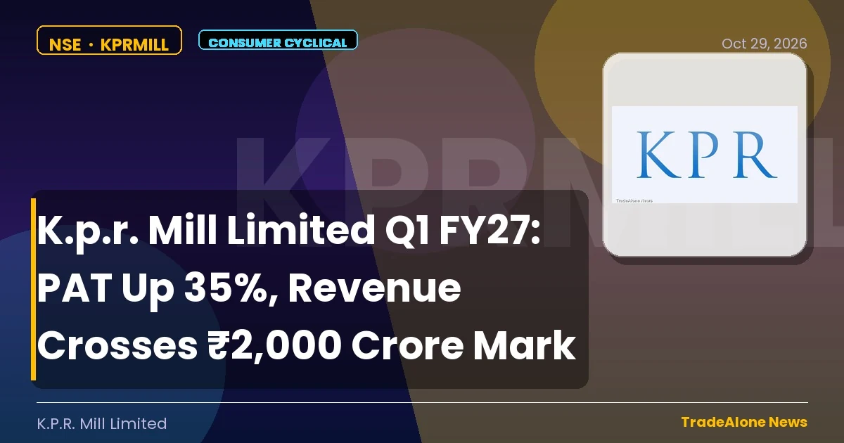 K.p.r. Mill Limited Kprmill Q1 FY27 Results