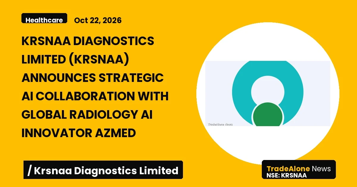 Krsnaa Diagnostics Limited Krsnaa AI Collaboration with Azmed