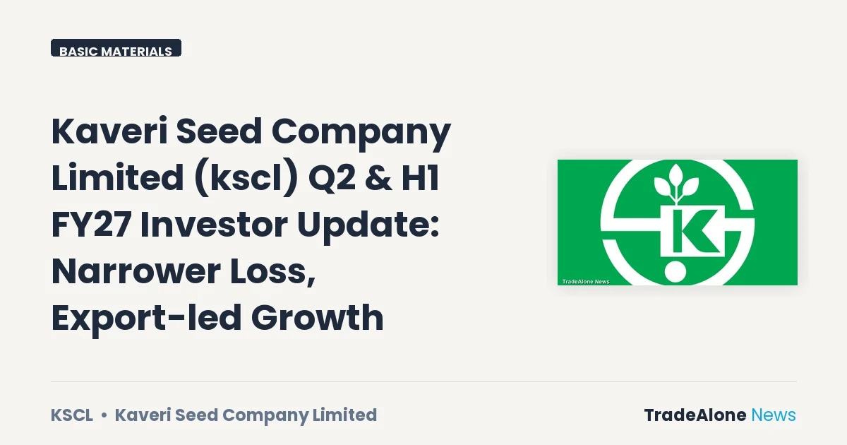 Kaveri Seed Company Limited KSCL Q2 FY27 Results