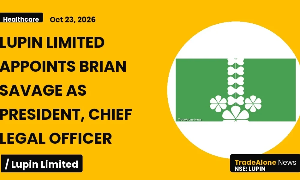 Lupin Limited LUPIN Appoints Brian Savage