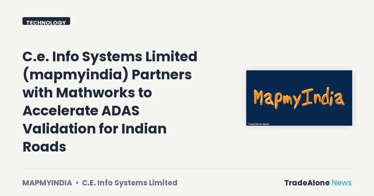C.e. Info Systems Limited Mapmyindia October 2026 Event