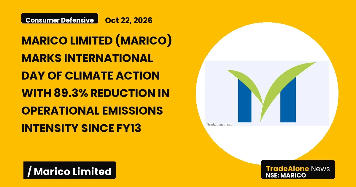 Marico Limited NSE Marico Climate Action