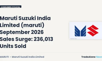 Maruti Suzuki India Limited Maruti September 2026 Sales