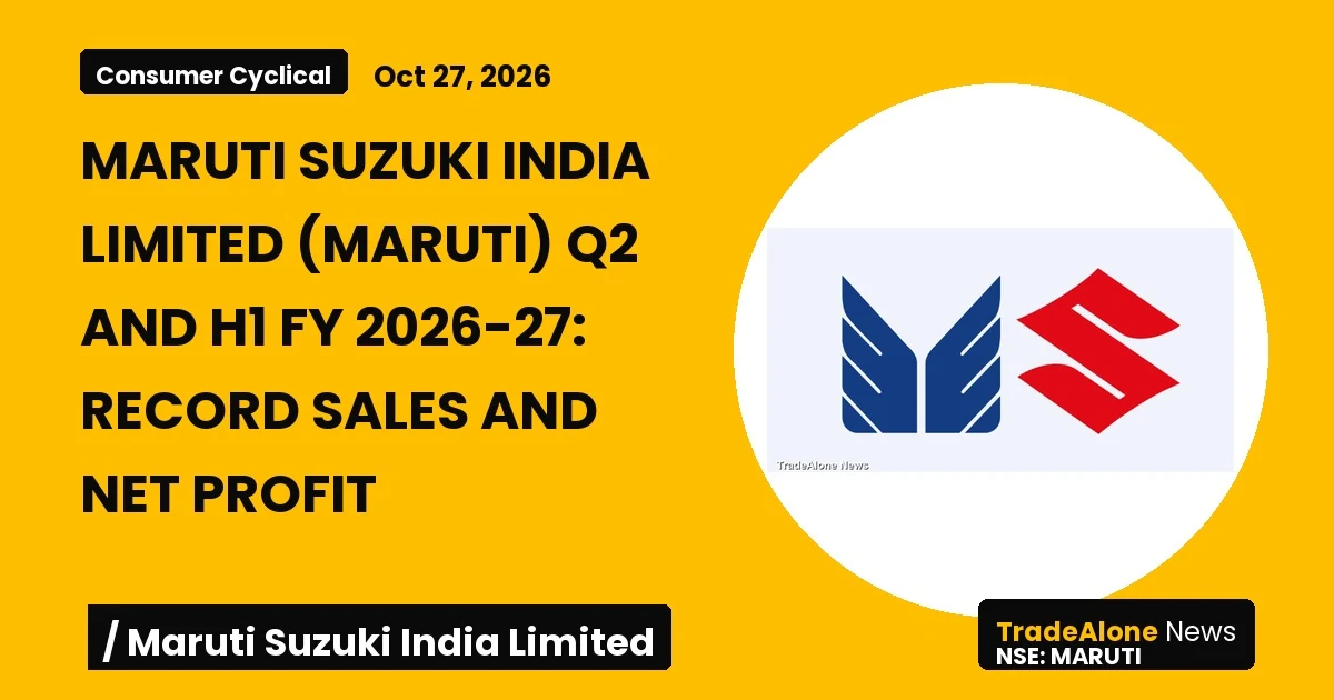 Maruti Suzuki India Limited Maruti Q2 FY26 Results